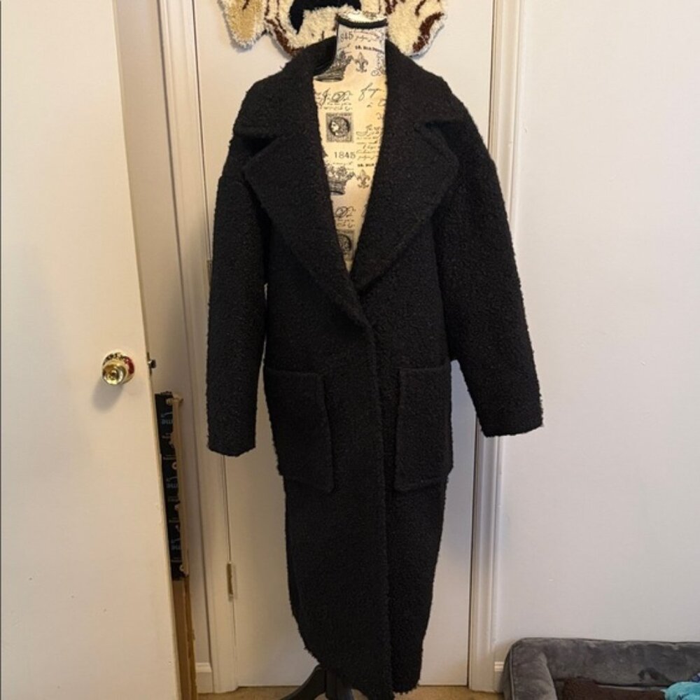 Ugg Oversized Hattie Black Long Coat